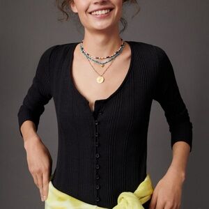 Anthropologie Beatrice V-Neck Top